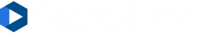 Digital.gov logo, stylized blue D ribbon and domain name in white text.
