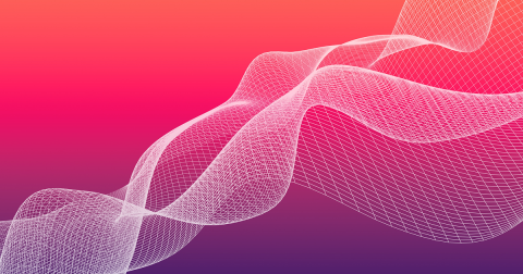 Abstract illustration in shades of purple and orange.