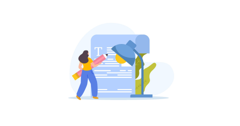 Illustration of a person writing something